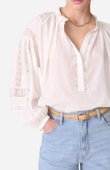 NIPOA BLOUSE ML BLANC