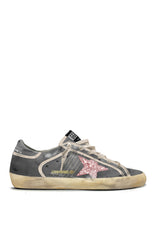 SUPER-STAR SUEDE UPPER AND HEEL GLITTER STAR SUEDE TOE