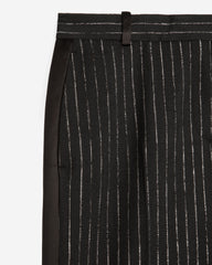 Pantalon Large Detail Bande Satin