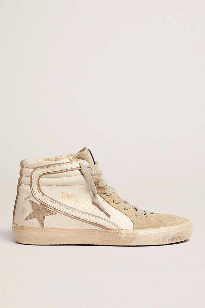 SLIDE LEATHER UPPER SUEDE STAR