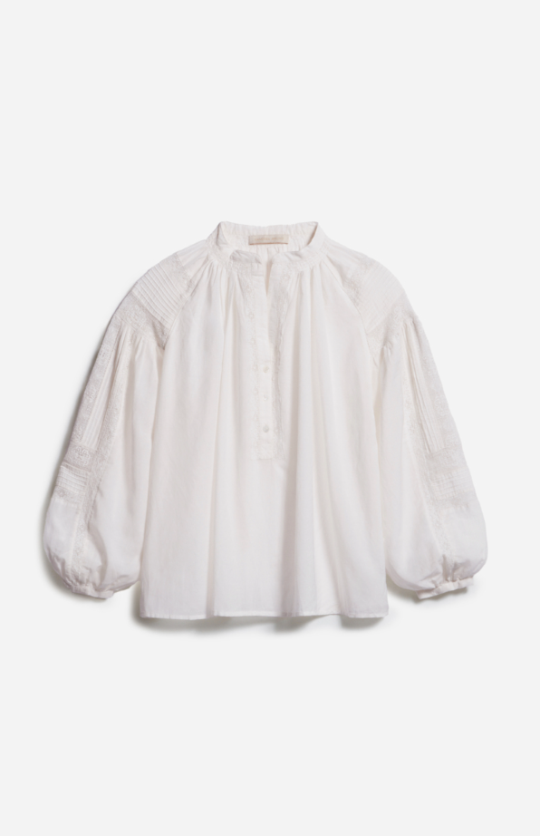 NIPOA BLOUSE ML BLANC