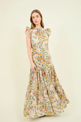 Vestido Espalda Descubierta Blanco Loros