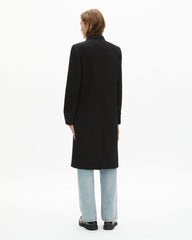 Manteau Mi Long Avec Details Surpiqure