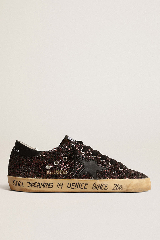 SUPER-STAR GLITTER UPPER SUEDE TONGUE LEATHER STAR