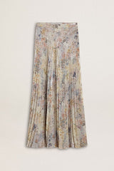 JOURNEY W'S PLISSE' SKIRT ORA  ALL-OVER SEQUINS OVER PRINTED