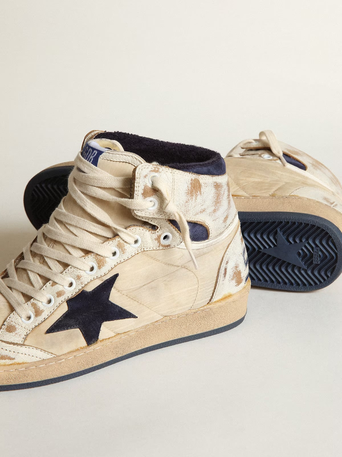 SKY STAR SHINY LEATHER TOE AND SPUR NYLON UPPER SUEDE