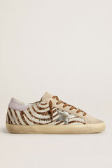SUPER-STAR ZEBRA HORSY UPPER SUEDE TOE AND HEEL LAMINATED STAR