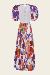 Vestido Espalda Descubierta Maxi Flor