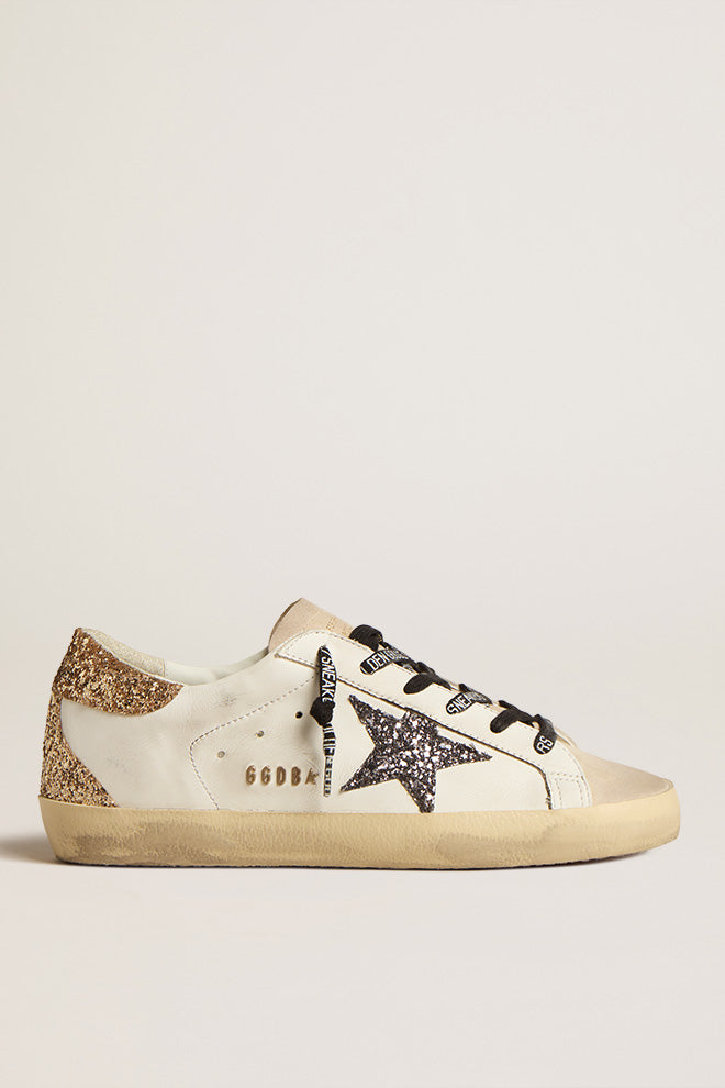 SUPER-STAR LEATHER UPPER GLITTER STAR HEEL AND SPUR METAL LETTERING