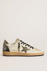 BALLSTAR LEATHER UPPER SUEDE TONGUE GLITTER STAR SPUR AND HEEL