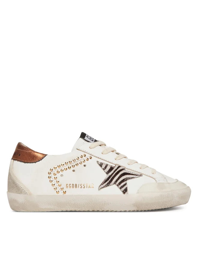 SUPER-STAR PENSTAR LEATHER UPPER WITH STUDS ZEBRA
