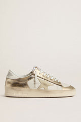 STARDAN SUEDE AND LAMINATED LEATHER UPPER SUEDE STAR LAMINATED LEATHER HEEL GLITTER PIPING