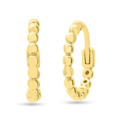 Aros Argolla Bolitas de Oro