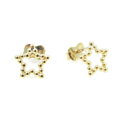 Aros oro Estrella Bolitas
