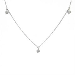 COLLAR ORO TRES PIEZAS PAVE BRILLANTES