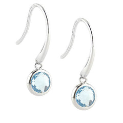 Aro Colgante Plata con Topacio Azul