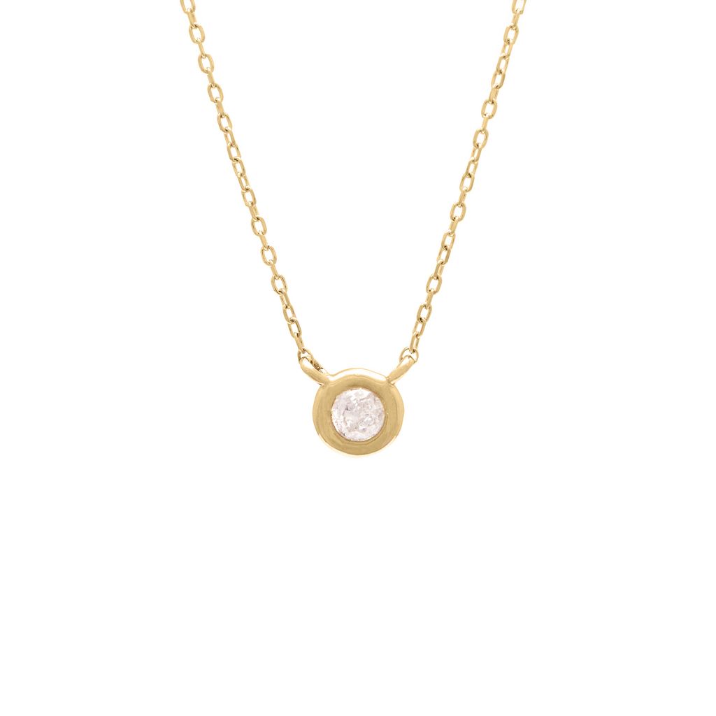 Collar Oro Punto de luz 0,09 CTS