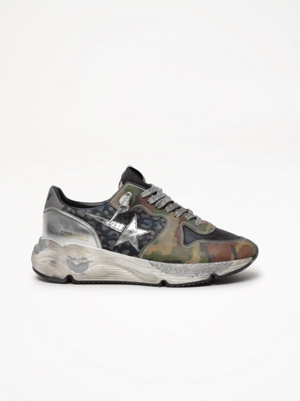 RUNNING SOLE LEO DENIM UPPER CRACK STAR LAMINATED