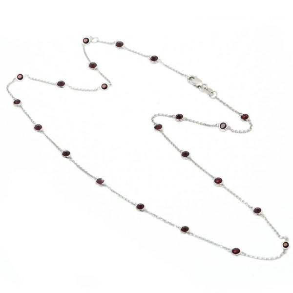 COLLAR PLATA CON VARIOS GRANATES CHICOS