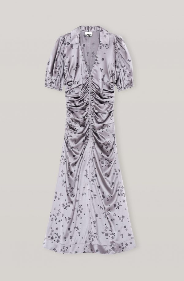 SILK STRETCH SATIN DRESS - Imagen 4