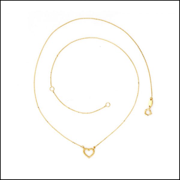 COLLAR oro CORAZÓN BOLITAS