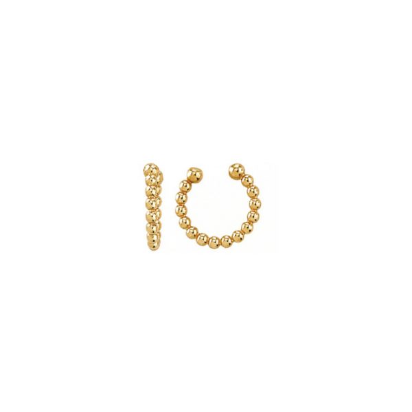 ARO DE BOLITAS DE ORO SOBREPUESTO - cuff
