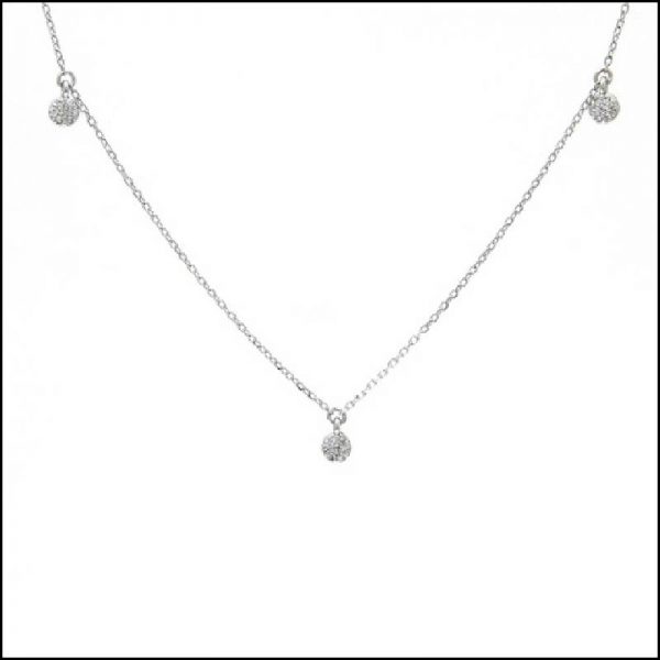 COLLAR ORO TRES PIEZAS PAVE BRILLANTES