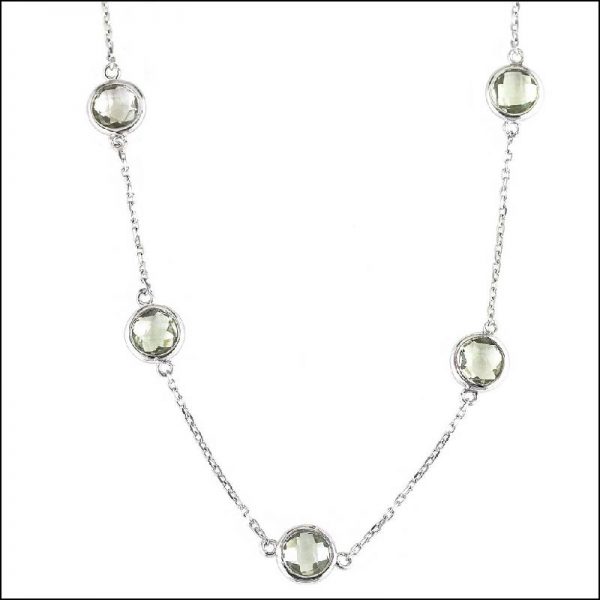 collar plata amatista verde