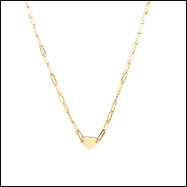 COLLAR ESLABÓN PAPERCLIP CORAZÓN