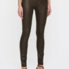 FARRAH SKINNY ANKLE LEATHERETTE SHADY MOSS