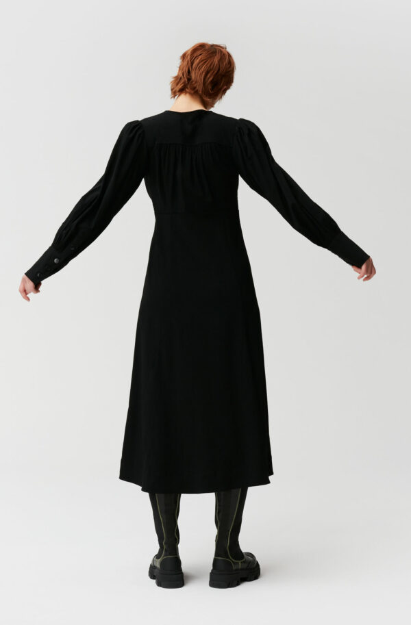 F6391 MELANGE SUITING WRAP DRESS - Imagen 2