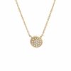 Collar oro amarillo, centro redondo