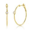 AROS Argolla oro con  brillante en  visel.