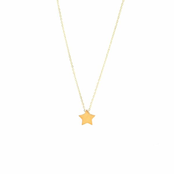 Cadena con estrella colgando al centro