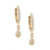 Aros brillantes argolla con gotita