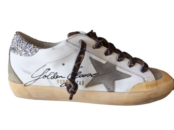 SUPER-STAR LEATHER UPPER SUEDE TOE STAR AND SPUR GLITTER HEEL SIGNATURE FOXING - Imagen 2