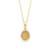 Collar virgen milagrosa rodeada de brillantes