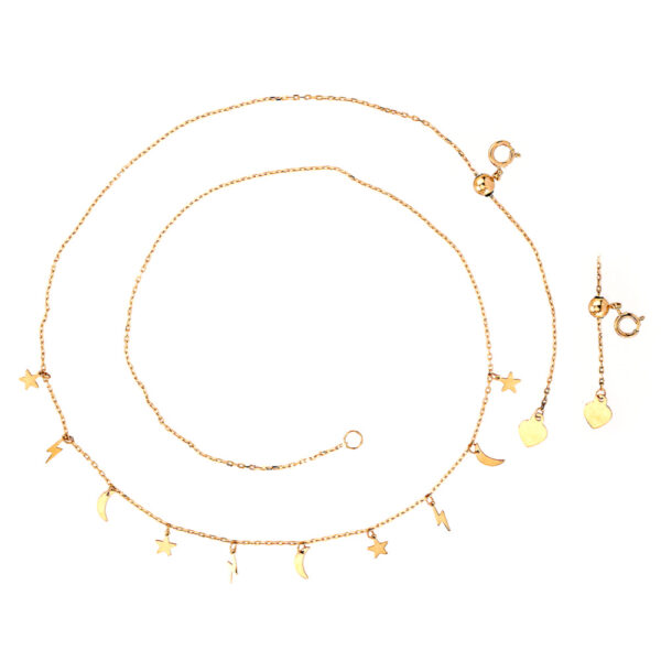 Collar estrellas, lunas y rayos