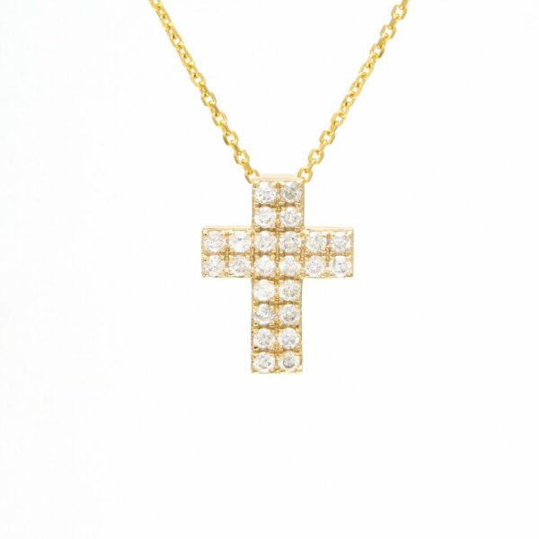 Collar cruz con brillantes