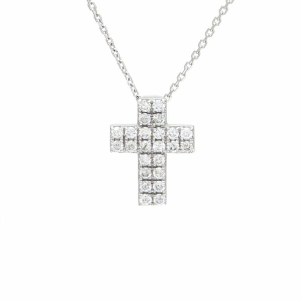 Collar cruz con brillantes