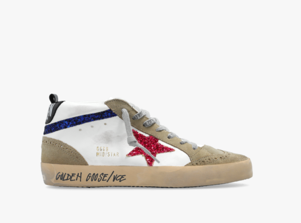 MID STAR NAPPA UPPER SUEDE TOE AND SPUR GLITTER STAR AND WAVE SIGNATURE FOXING