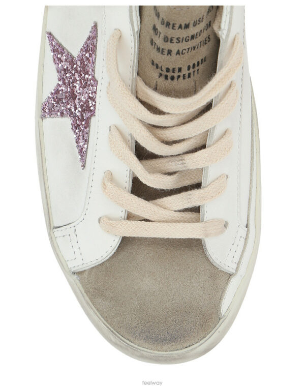 SUPER-STAR LEATHER UPPER SUEDE TOE GLITTER STAR HEEL AND SPUR - Imagen 4
