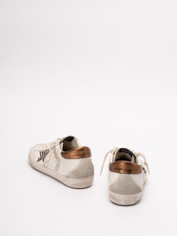 SUPER-STAR PENSTAR LEATHER UPPER WITH STUDS ZEBRA HORSY STAR MATT LAMINATED HEEL SUEDE SPUR WITH TRI - Imagen 3