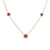 Cadena 3 Rubies, una mas grande al centro.