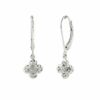 Aros plata con pieza colgando con brillantes.