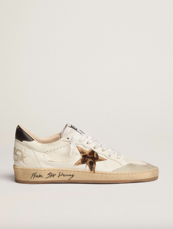 BALLSTAR NAPPA UPPER SUEDE TOE LEOPARD HORSY STAR