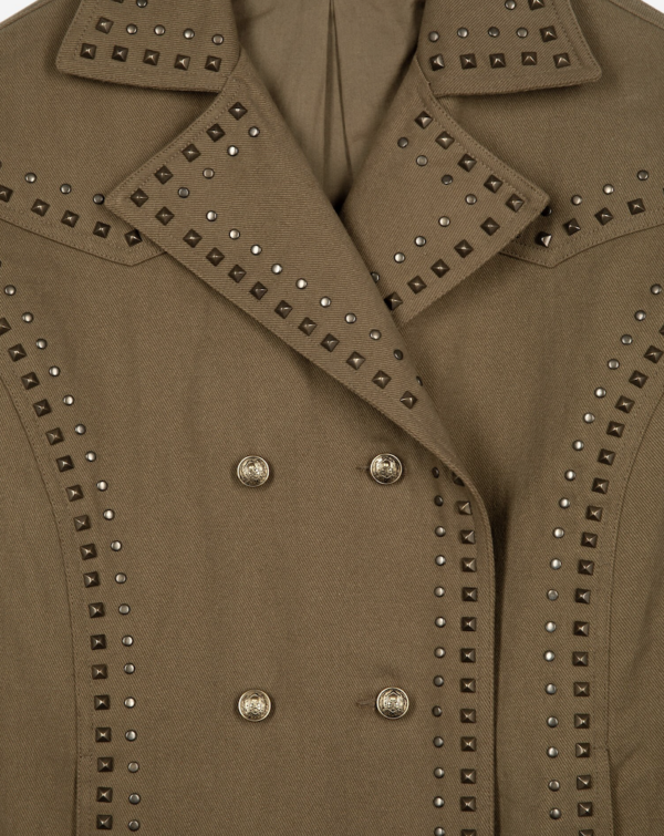 BLOUSON DENIM DELAVE AVEC STUD - Imagen 5