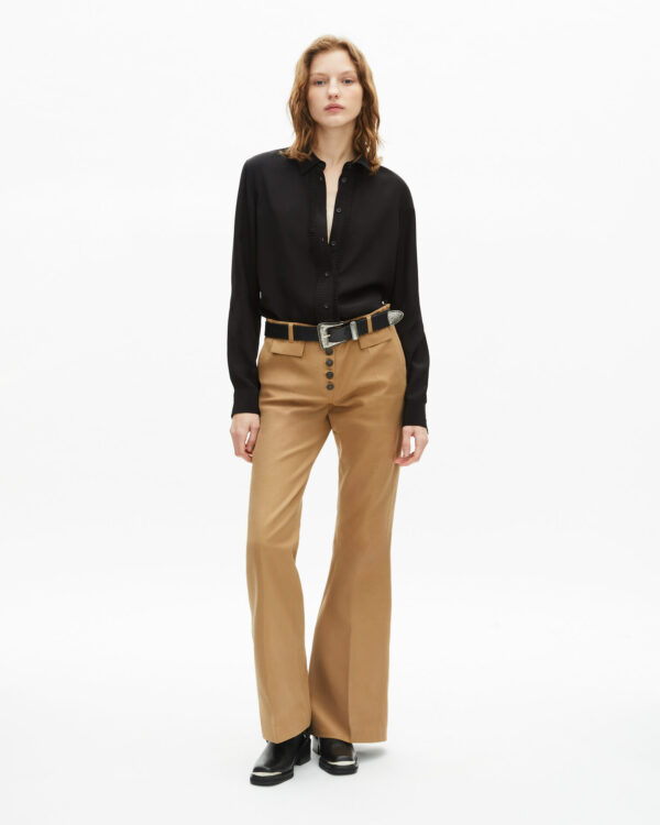 CHEMISE A MANCHES LONGUES EN SOIE