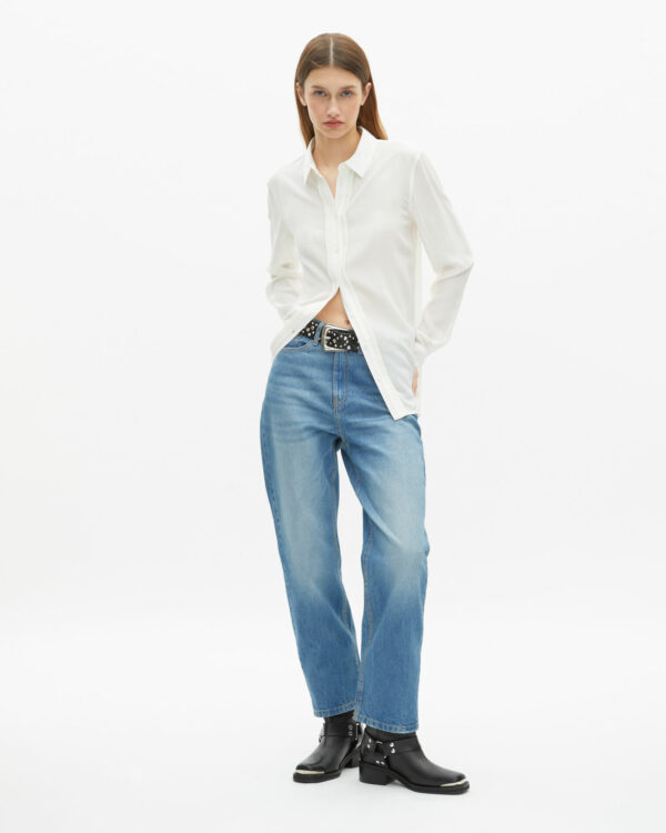 CHEMISE A MANCHES LONGUES EN SOIE - Imagen 5