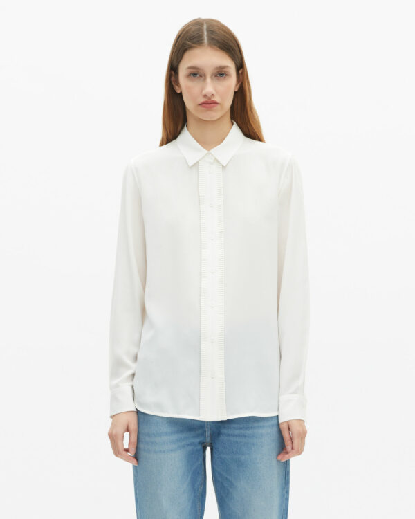 CHEMISE A MANCHES LONGUES EN SOIE - Imagen 7